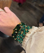 Signature leopard pattern bracelet set