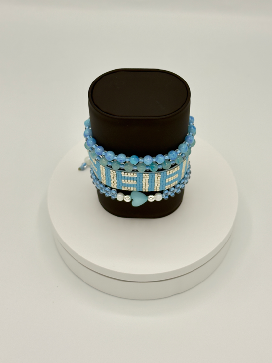 Signature Barbara abstract design bracelet set