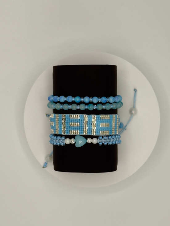 Signature Barbara abstract design bracelet set