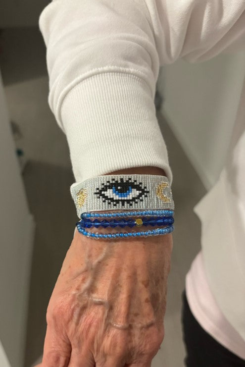 Signature evil eye bracelet set
